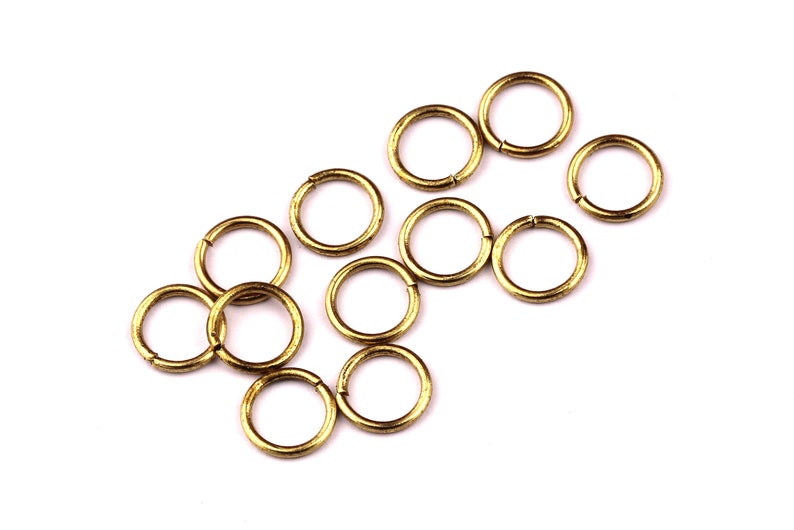 Brass Open Jump Rings 8x1mm Raw Brass Jump Rings Etsy