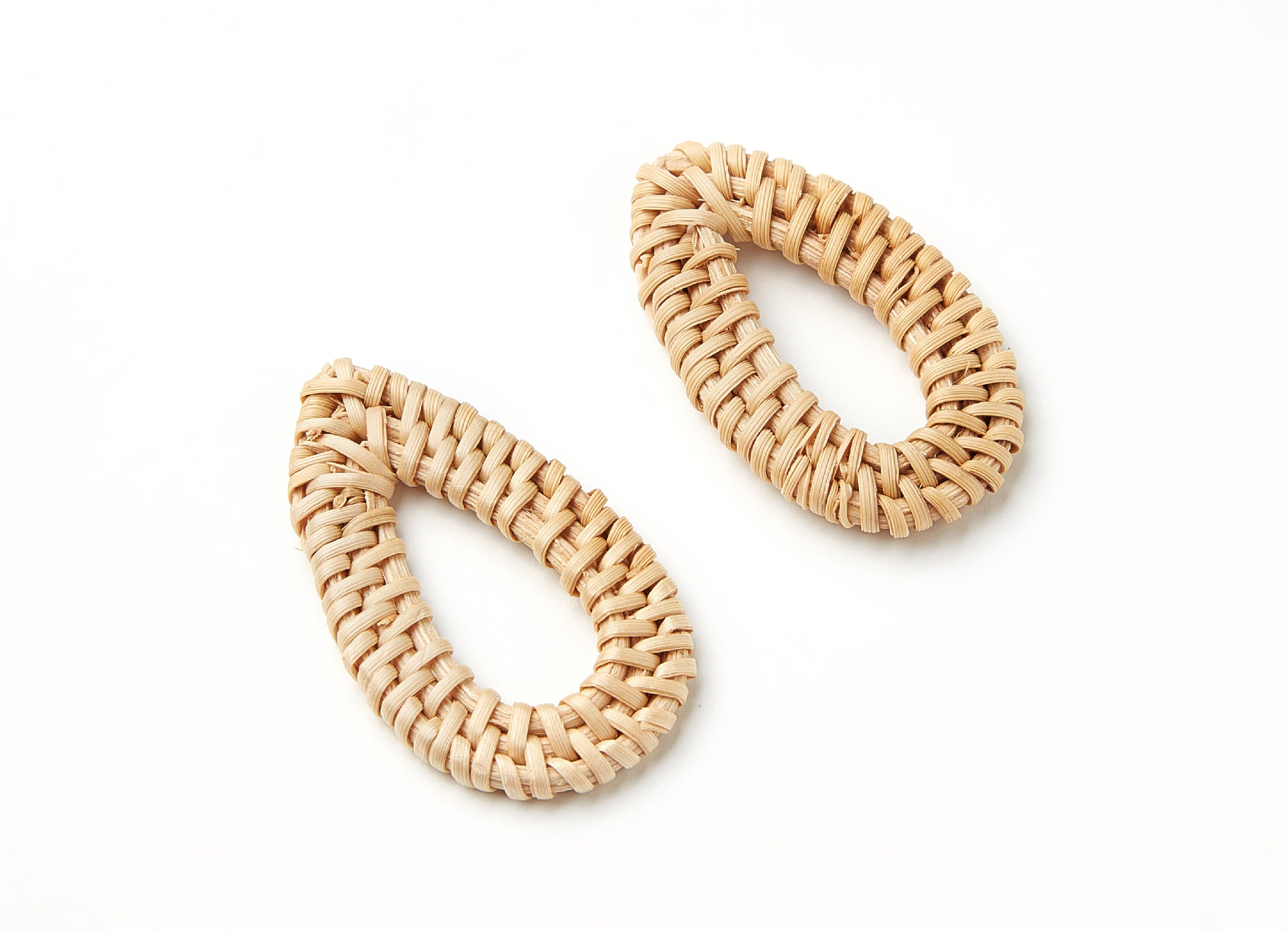Handwoven Rattan Earrings Drop Shaped Rattan Pendant Etsy