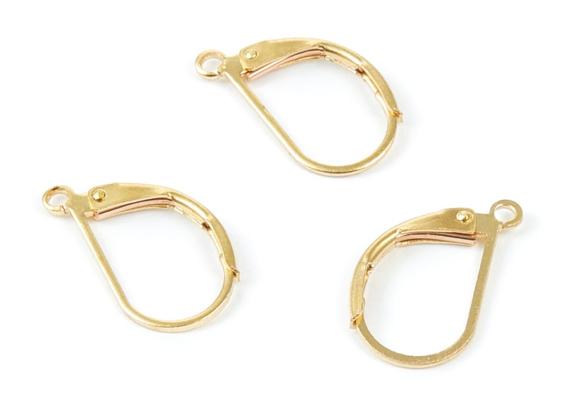 Brass Leverback Earring Clasp Raw Brass Plain Leverback Etsy
