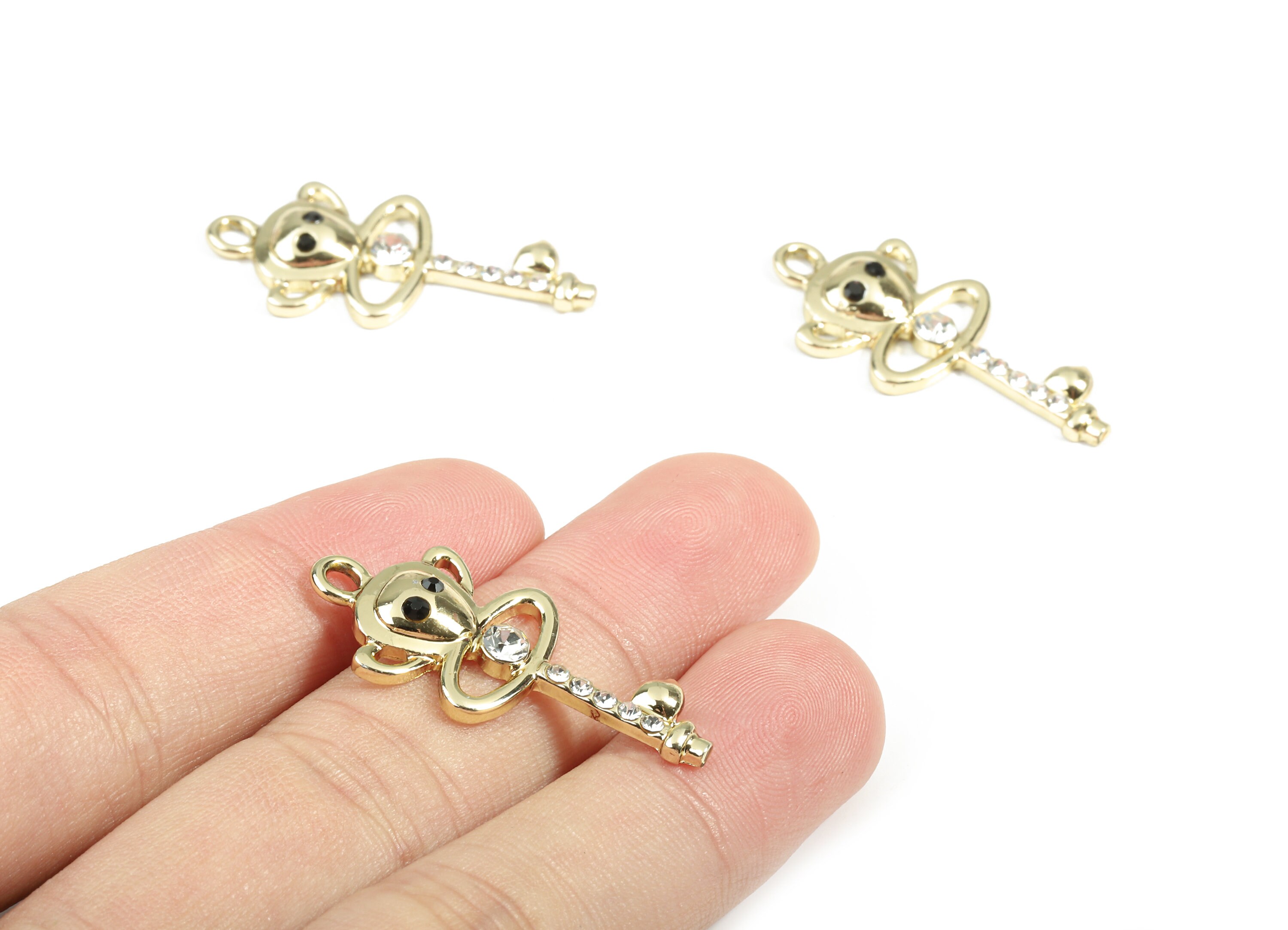 トップブランドのファッション Alloy Monkey Monkey Alloy Zinc - Glasses With Pendant Key アクセサリー