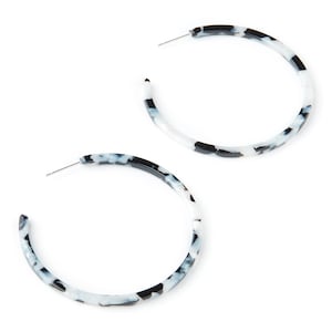 Offene Creolen Ohrstecker - 2 Zoll Hoop Ohrring - Acetat Runde Ohrring Post - Farbcode: A15 - 50.8x50.8x2.79mm - AC1172-A15