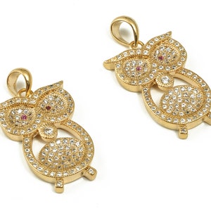 3037017 / Owl / Pink Gold Plated Brass With Cubic Zirconia 3037017 / Owl / Pink Gold Plated Brass With Cubic Zirconia