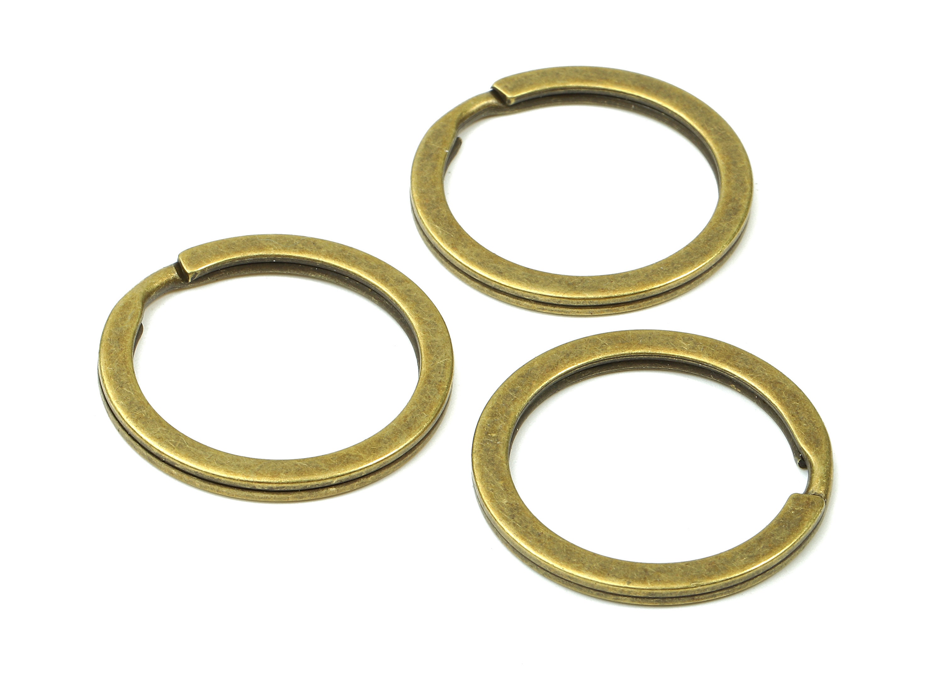 12pcs Solid Key Rings Split Rings 40mm 30mm Bronze Key Rings for Keychains  Round Rings Available in Two Sizes 