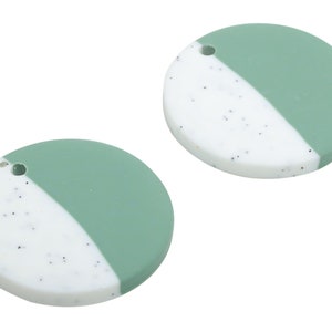 PolymerClay Runde Ohrring Charms - PolymerClay Circle Pandant - Ohrringe - Schmuck Handarbeit - 25,61x24,85x4,9mm - PC2294D