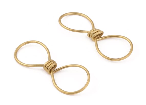 Brass Earring Wire Charms Raw Brass Drop Earrings and Pendant