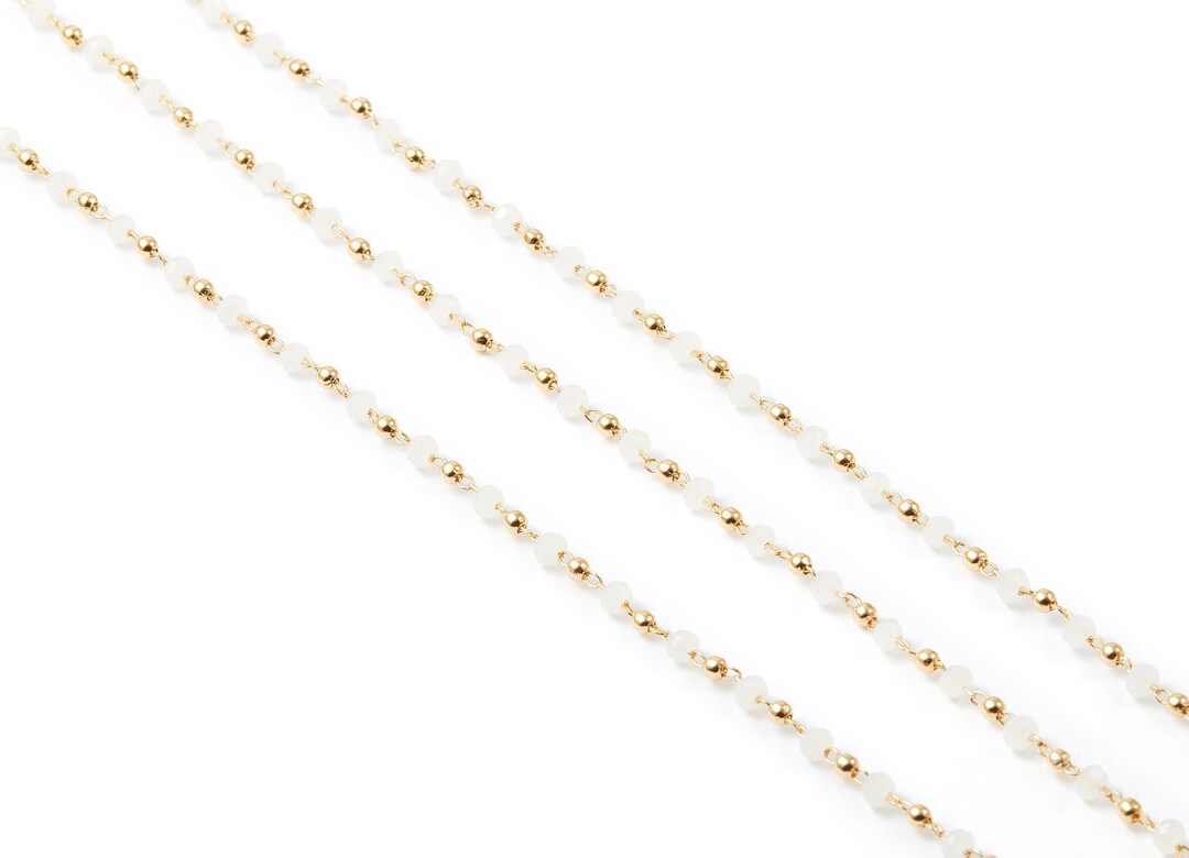 Bead Chain Ball Satellite Soldered Chain Brass Cable Chain 18K Real