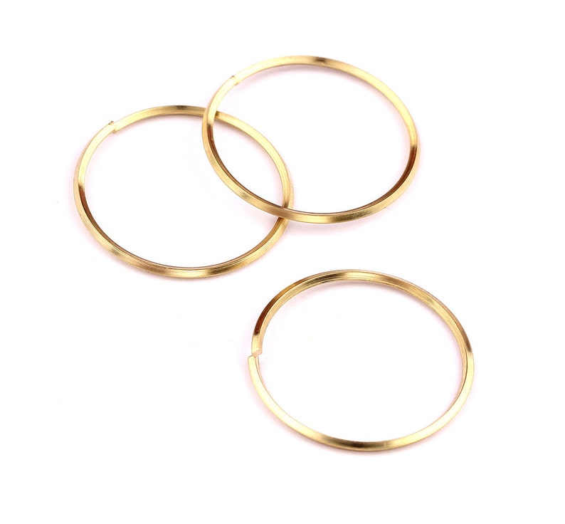 25mm Brass Open Circle Connectors Jewelry Supplies Making Jewelery PP1291 25x25x1mm Raw Brass Open Circle Connectors