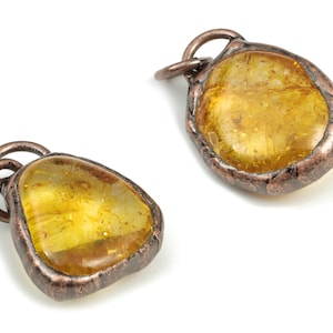 Citrine Pendant – Oval Teardrop Earring – Crystal Jewelry Making - Jewelry Supply - Average Size –28.35x18.8x9.12mm – NS1286