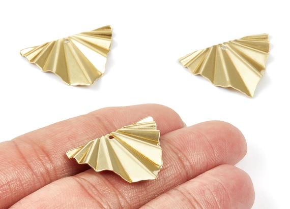 Brass Triangle Charms - Triangle Raw Brass Pendant - Brass Earring