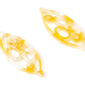 Acetate Leaf Earring Charms - Leaf Shaped Pendant - Earring Findings - Jewelry Supplies - 43.78x18x2.84mm - AC1372S