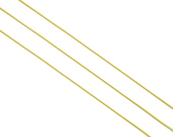 Fil de laiton de 0,5 mm - Câble à envelopper - Perles de fil en vrac - Placage doré - Fil de laiton massif doré - Bijouterie - 0,5 x 0,5 mm - PP10495-50
