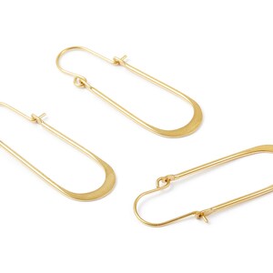 Alambre de latón para pendientes - Latón en bruto para pendientes - Componentes para pendientes - Suministros de joyería - 40x14,28x1,17 mm - PP1495 imagen 3