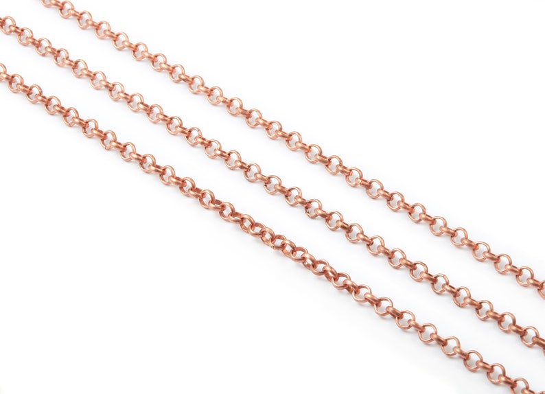 CC1096 Iron Rolo Chain Iron Chain Soldered Round Rolo Chain for Necklace Bracelet Jewellery Making 0.15 x 0.15 x 0.04