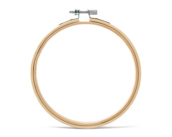 Bamboo Embroidery Hoops - Cross Stitch Hoops - Bamboo Embroidery Round Frame - Embroidery Accessories - 120x120x7.06mm - HM1007