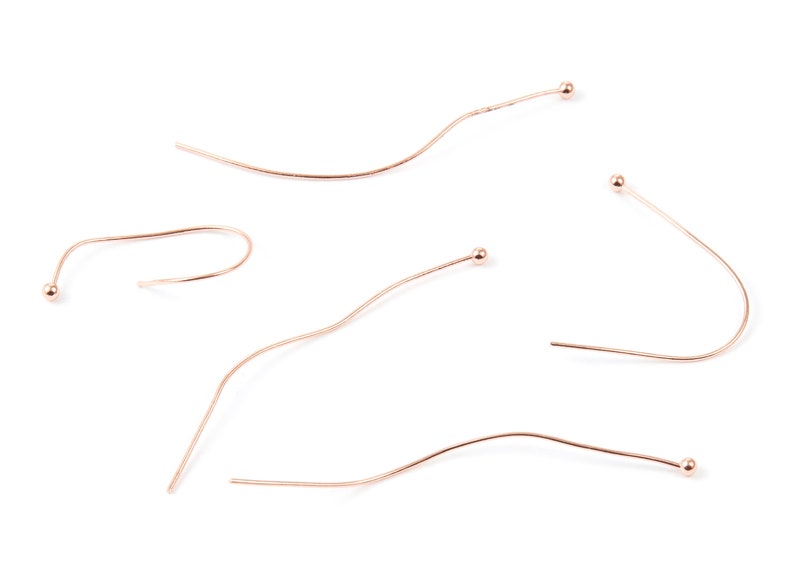 PP1703 Jewelry Findings 0.6x50x2.0 50x2x0,6mm Brass Ball Head Pins Rose Tone Plated Brass