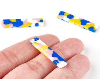 Acetate Stick & Bar Charms - Stick Earrings and Pendant - Earring Findings - Color Code: A203 - 34.03x7.57x2.63mm - AC1026-A203