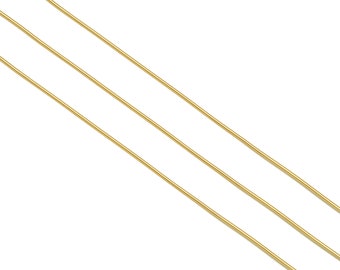 0,8mm Messing Draht - Wickeldraht - Massiv Draht Perlen - KC Vergoldung - Solid Gold Messing Draht - Juwelier Herstellung - 0,8x0,8mm -PP10494-80