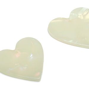 Acetate Heart Earring Charms - Acetate Heart Pendant - Jewelry Making Supplies - Color Code: A786 - 31.96x31.24x2.55mm - AC1431-A786