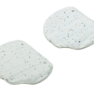 Polymer Clay Shell Domed Earring Connector - Polymer Clay Semicircle Charms and Pendant - Jewelry Handmade Making - 32.78x25.27x4mm - PC2333