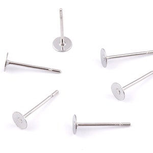 4x12mm Earring Stud Posts - Surgical Grade Stainless Steel Earring Post - 304 Stainless Steel Stud - Earring Findings - 12x4x0.7mm - SS1012