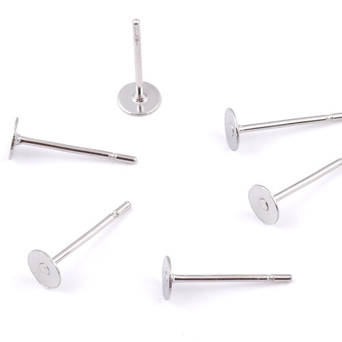 6x12mm Earring Stud Posts Surgical Grade Stainless Steel Etsy