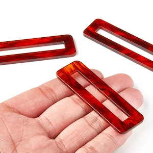 Spinki do włosów z octanu – Prostokątna spinka do włosów – Artykuły jubilerskie – Kod koloru: A248 – 67,8 x 21,7 x 2,5 mm – AC1547-A248