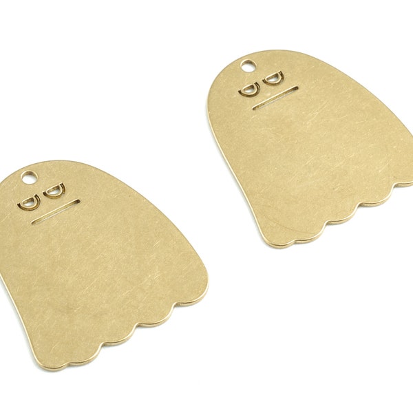 Personalized stamping blank - Brass Ghost Earring Charms - Raw Brass Ghost Pendant - Earrings Finding  - 25x201x0.62mm - PPM3162