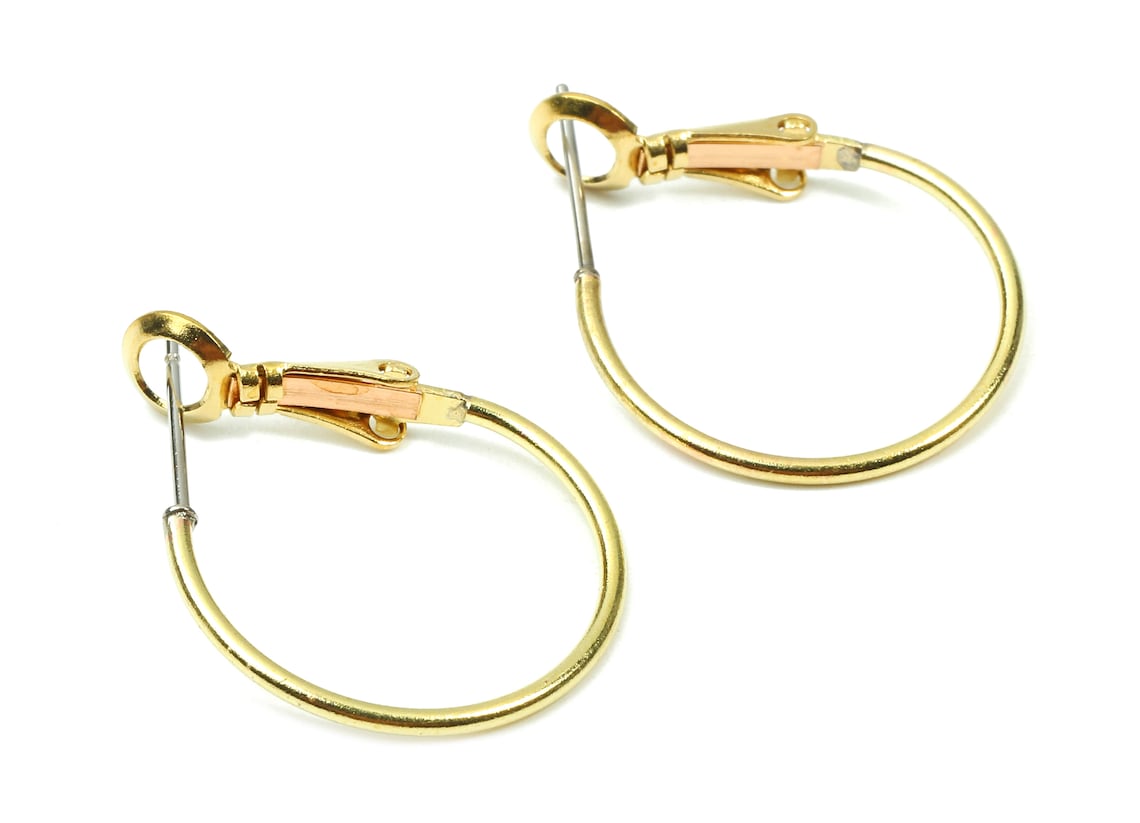 Brass Earrings Hoop Raw Brass Earring Clasp Brass Earring Etsy