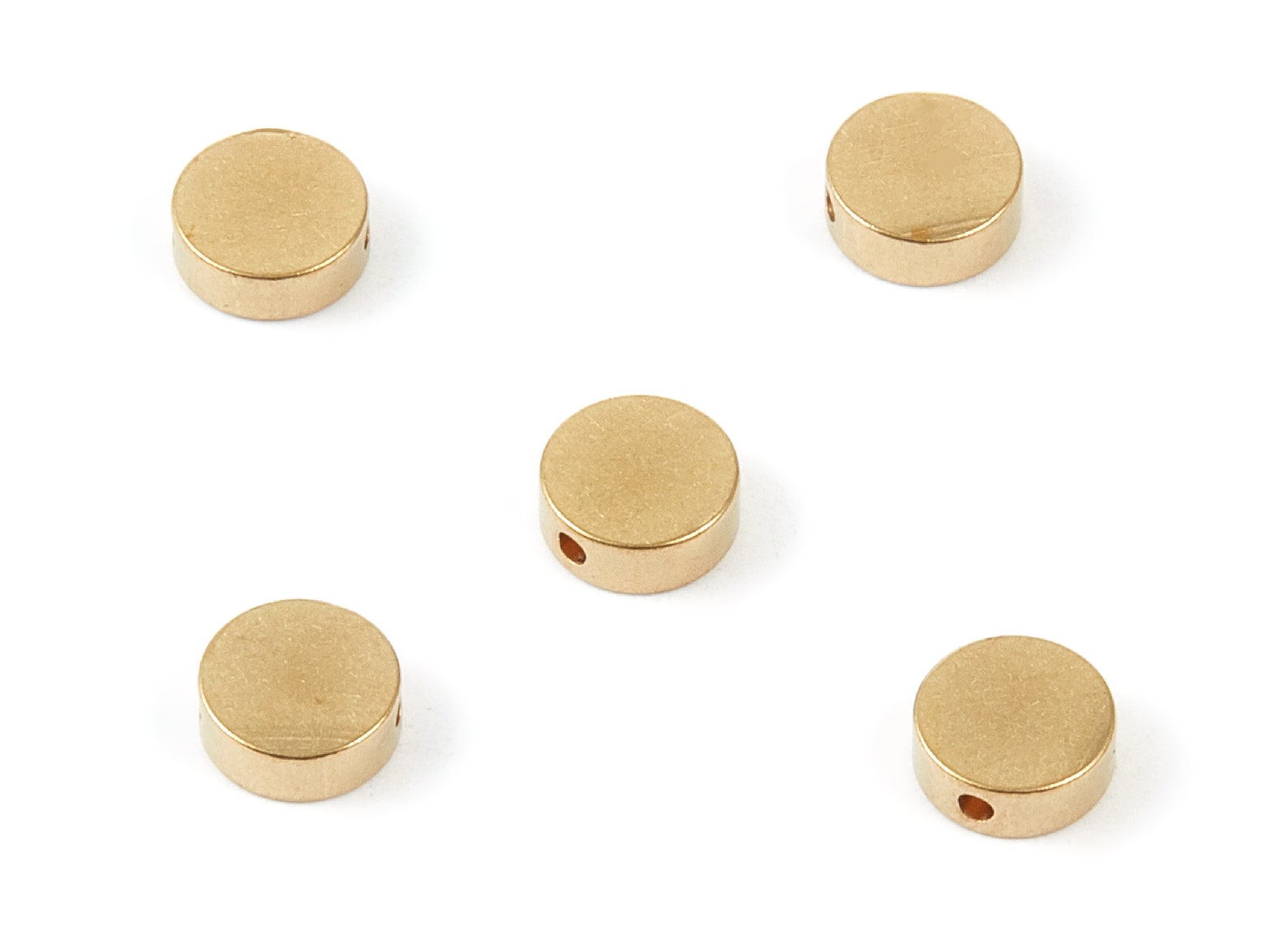 Brass Round Spacer Bead 8X3X1.8 Raw Brass Spacer Beads Etsy