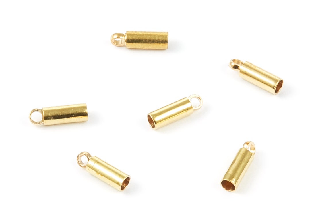 Brass Tassel End Caps Raw Brass Barrel End 2.58 Cord End Caps Jewelry