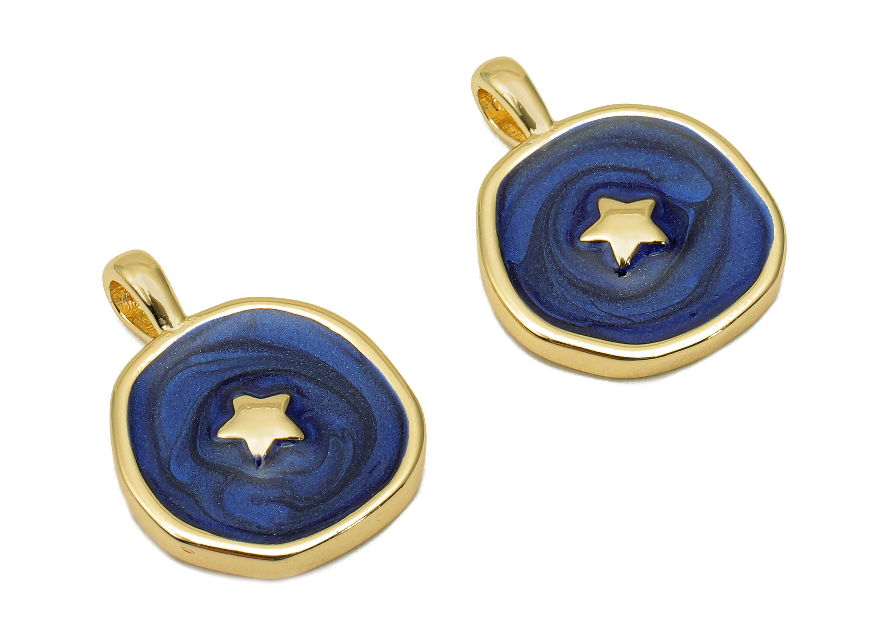 Orecchini Artigianali Nappe Blu - non sono Gioielli