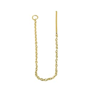 Può includere: Orecchino a catena dorata con una lunga barra dritta attaccata alla fine della catena.