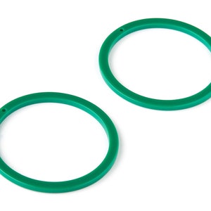 Acrylic Circle Charms - Circle Earrings and Pendant - Earring Findings - 1 Hole - Color Code: A346 - 44.52x44.52x2.47mm - AC1126-A346