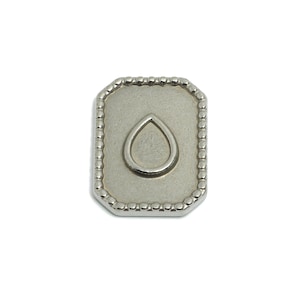 Stainless Steel Teardrop Charm - Vintage Drop Charm - Steel Minimalist Geometry Charm - Stainless Steel Jewelry - 20x14x2.4mm - SS2024
