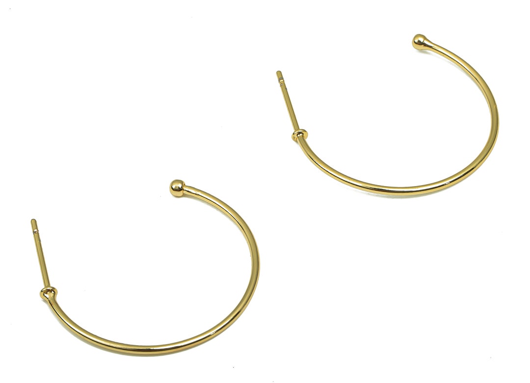 C Hoop Brass Earrings main image 1