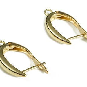 Brass Earring Stud – Raw Brass Plain Stud Earring – Simple Earring Finding - Earring Supply – Jewelry Supplies - 20.47×11.57×2.2mm - PP4087