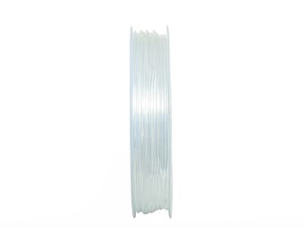 Hilo elástico de 1 mm - Elástico para manualidades 5 m/rollo - Hilo transparente para bisutería - Cordón elástico de plástico para abalorios de cristal - TH1103-1