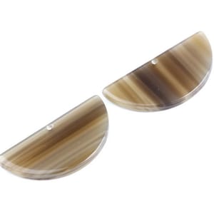 Acetate Semicircle Charms - Semicircle Pendant -  Earring Findings - Jewelry Supplies - Color Code: A88 - 33.5x16.5x2.6mm - AC1006GL