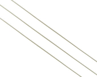 Fil d'acier de 0,5 mm - Fil à envelopper - Perles de fil en vrac - Acier inoxydable 304, argent - Fil d'acier massif - Fabrication de bijouterie -0,5x0,5 mm -PP10493-50