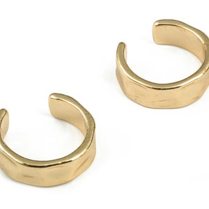 Messing Dicke Ohrmanschette - Kein Piercing Ohrmanschette - Ohrring Gold Schmuck - Nicht durchbohrt Gold Fake Piercing - 13.27 x 12.65 x 1.38mm - RGP2832