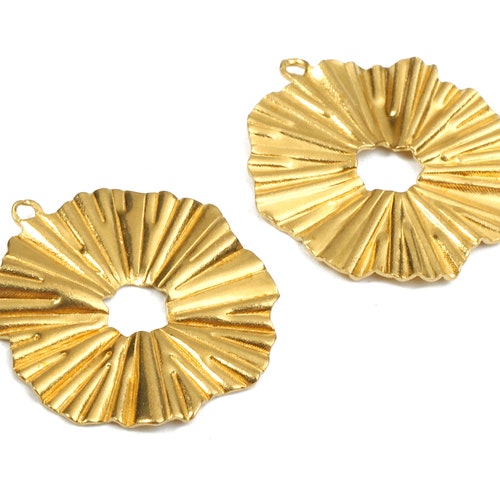 Brass Moon Charms Raw Brass Hollow Moon Earrings and Pendant Etsy