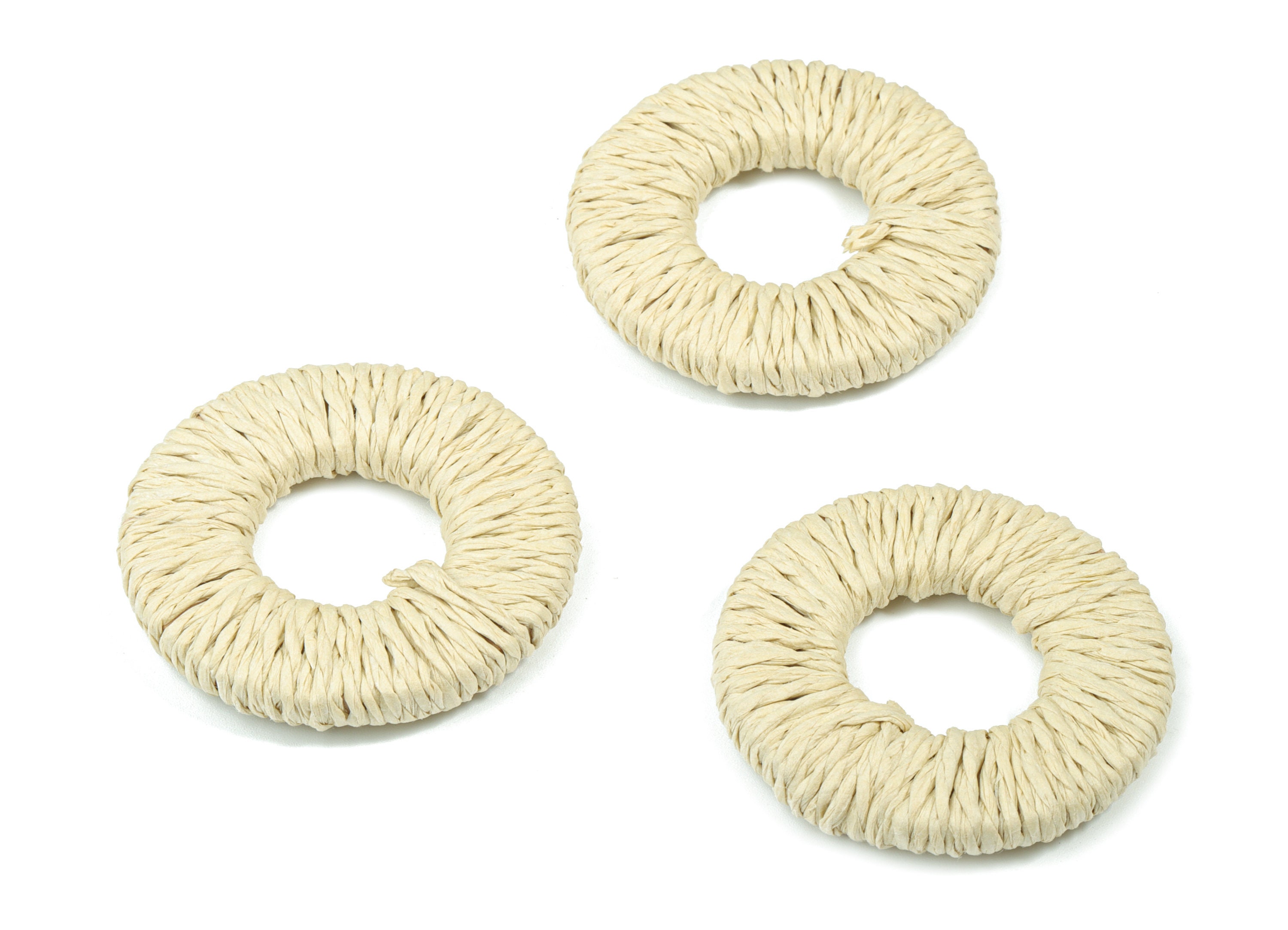 Handwoven Rattan Rope Earrings Circle Rattan Earrings Charms | Etsy