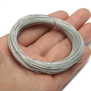 Edelstahl Schmuckdraht - 201 Edelstahl Perlendraht - Meterware Draht - Schnur für Perlenarmband - ALLE GRÖSSEN 22ga 26ga 27ga 28ga