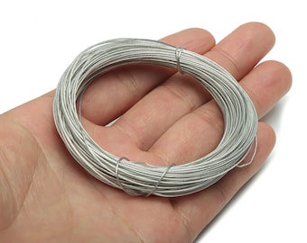 Stainless Steel Beading Wire - 201 Stainless Steel Bead Wire - Bulk Wire Beading - Cord for beaded bracelet - ALL SIZES 22ga 26ga 27ga 28ga