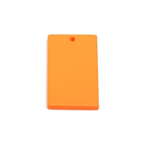 Colgante rectangular acrílico para pendientes - Colgante geométrico rectangular naranja mate - Fabricación de joyas - Código de color: A1056 - 29,7 x 15,8 x 3 mm - AC3677-A1056 imagen 2