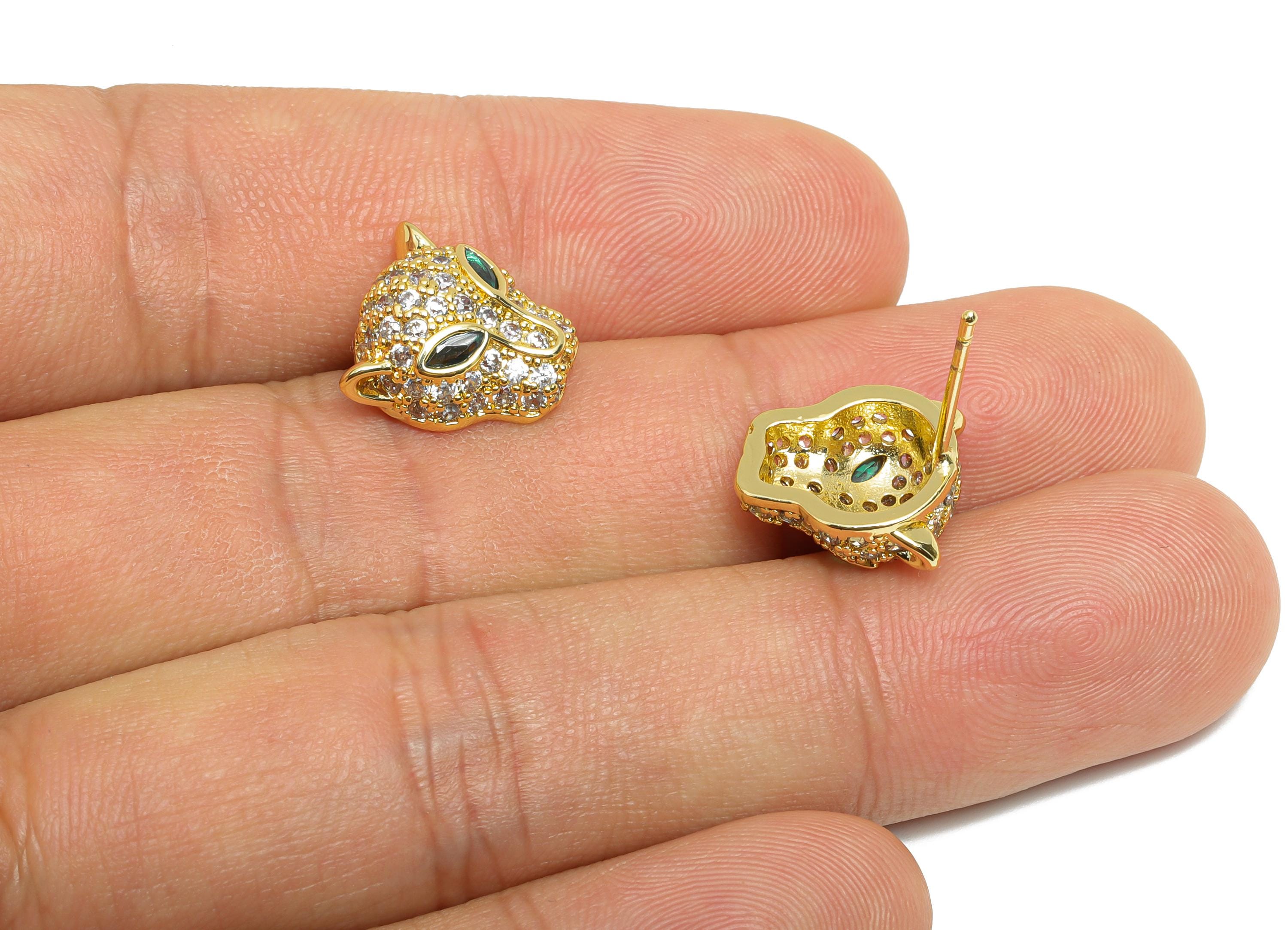 Orecchini Pantere in Oro Giallo e Bianco 18 Kt pantera