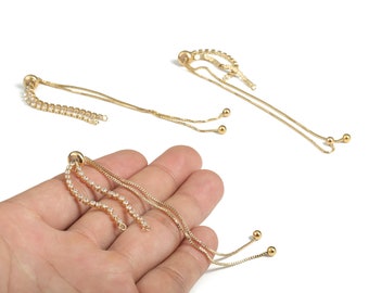 Common divisor バングル Brass Tassel Rhinestone Cup Chain Charms With Zircons