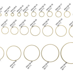 Brass Circle Connector - Raw Brass Round Charm - Closed Loop Ring - Earring Hoop Link - 1 mm X ALL SIZES 6mm 7mm ... 45mm 50mm 60mm - PP4138