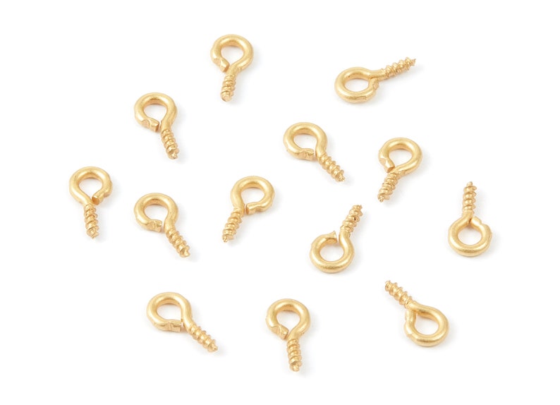 Eye Hook Screw 4x8 Raw Brass Eye Hook Screw Jewelry Etsy