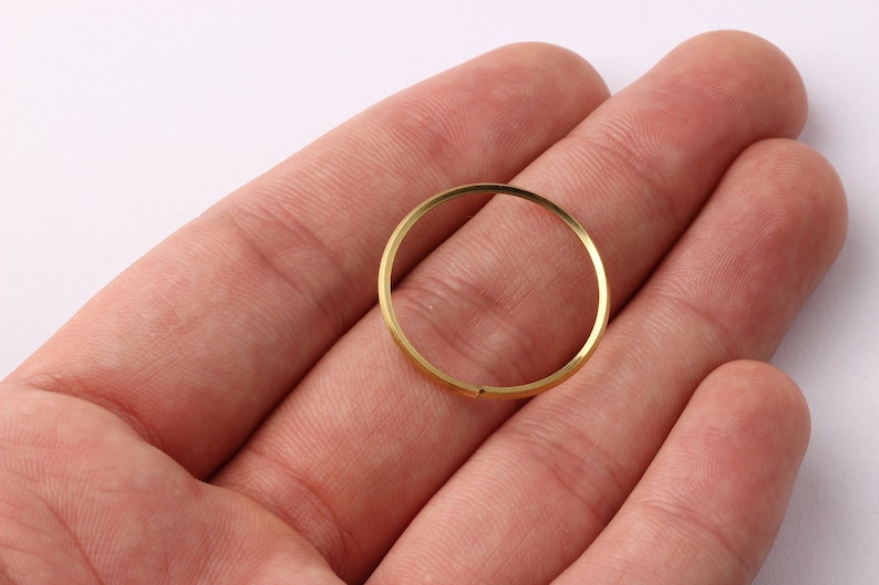 25mm Brass Open Circle Connectors Jewelry Supplies Making Jewelery PP1291 25x25x1mm Raw Brass Open Circle Connectors